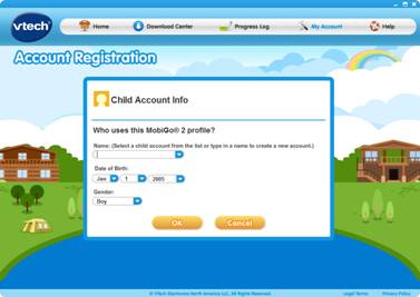 Child Account info page